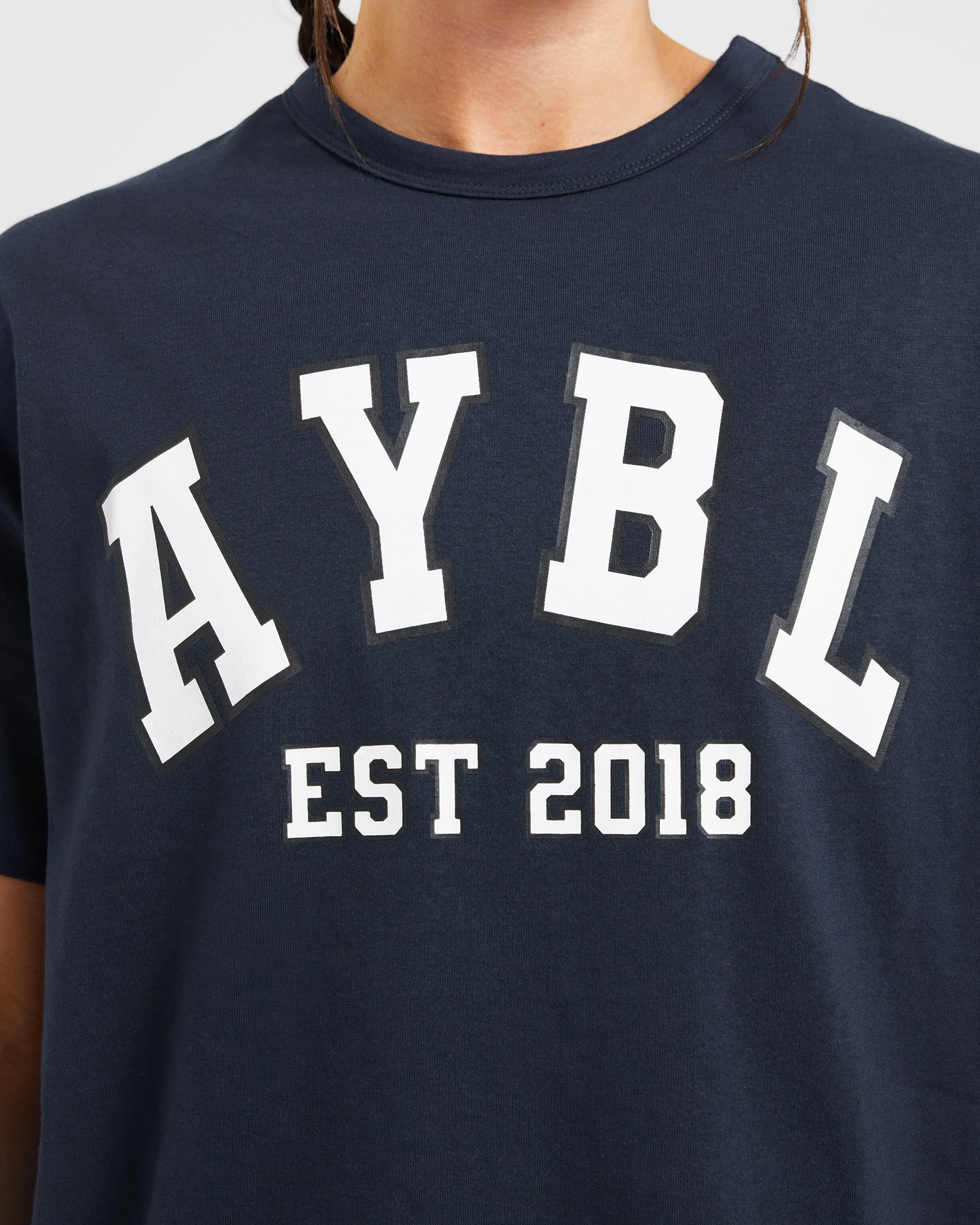 Varsity Oversized T Shirt - Navy - Image 5