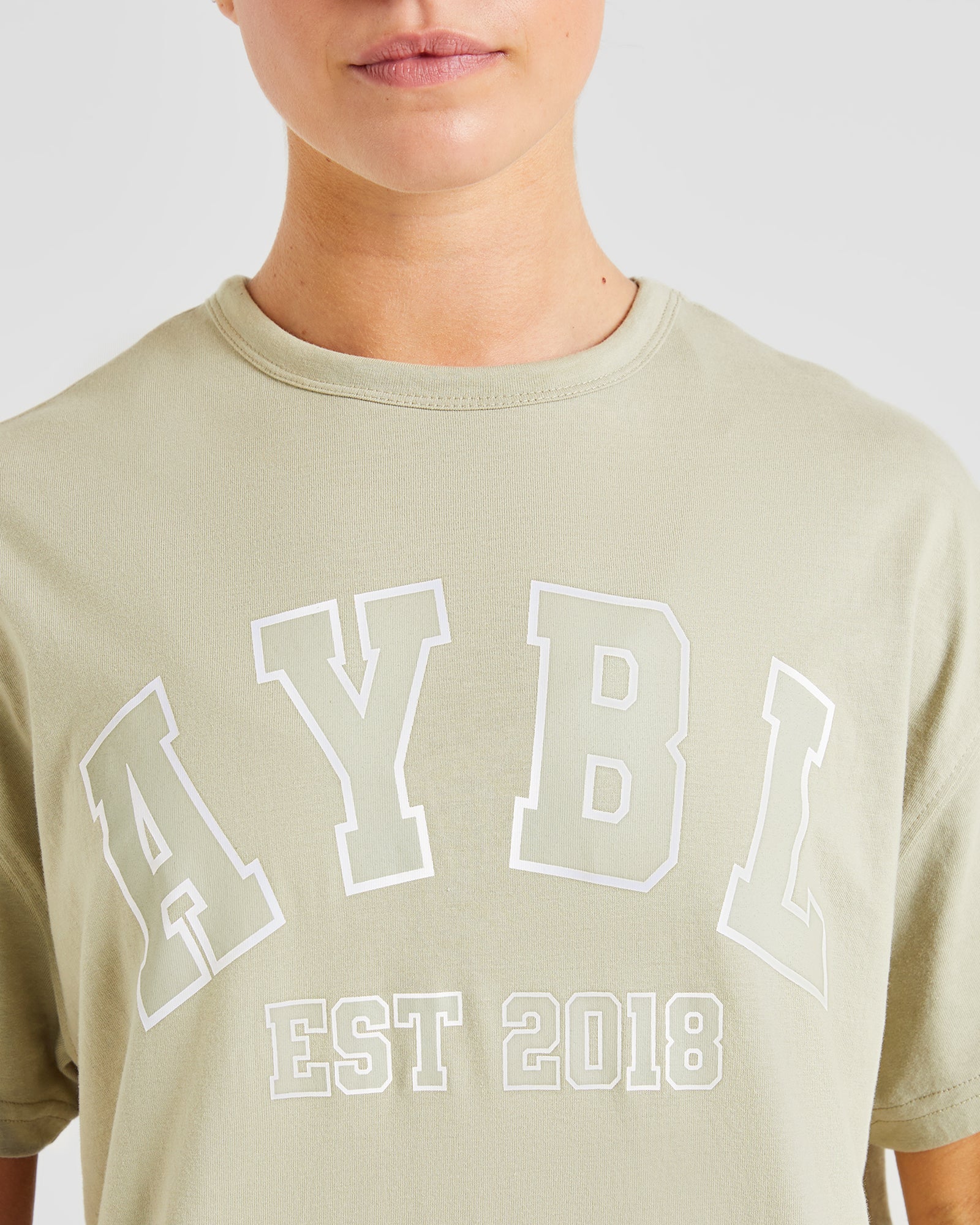 Varsity Oversized T Shirt - Olive Vert - Image 13
