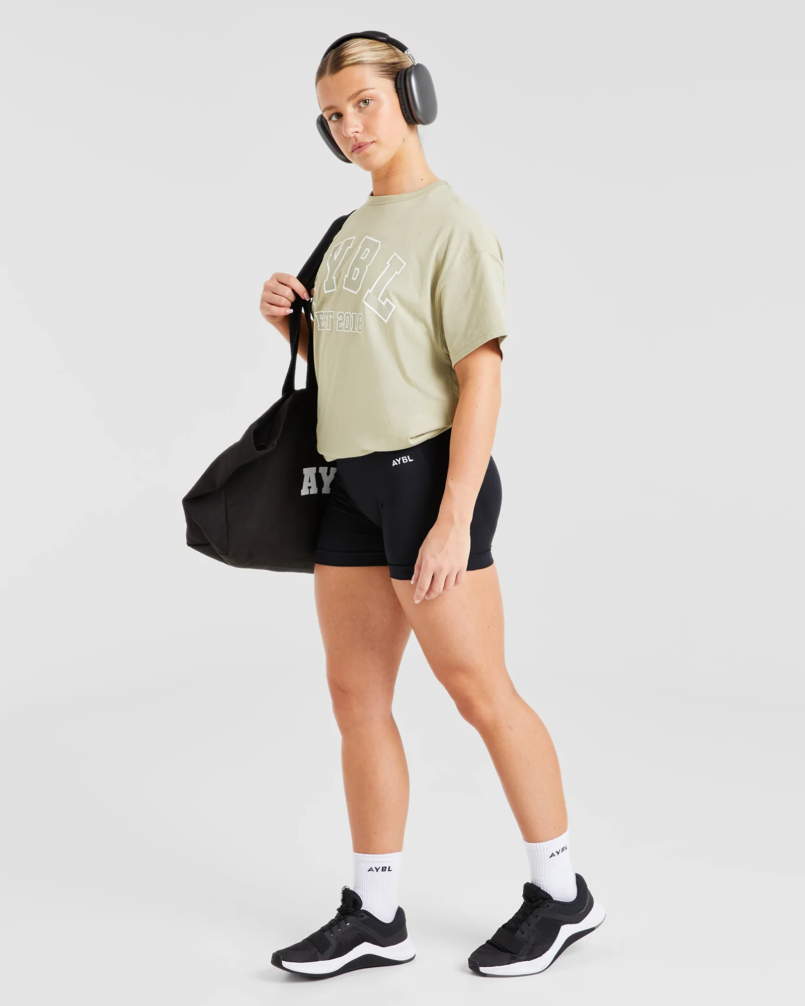 Varsity Oversized T Shirt - Olive Vert - Image 14