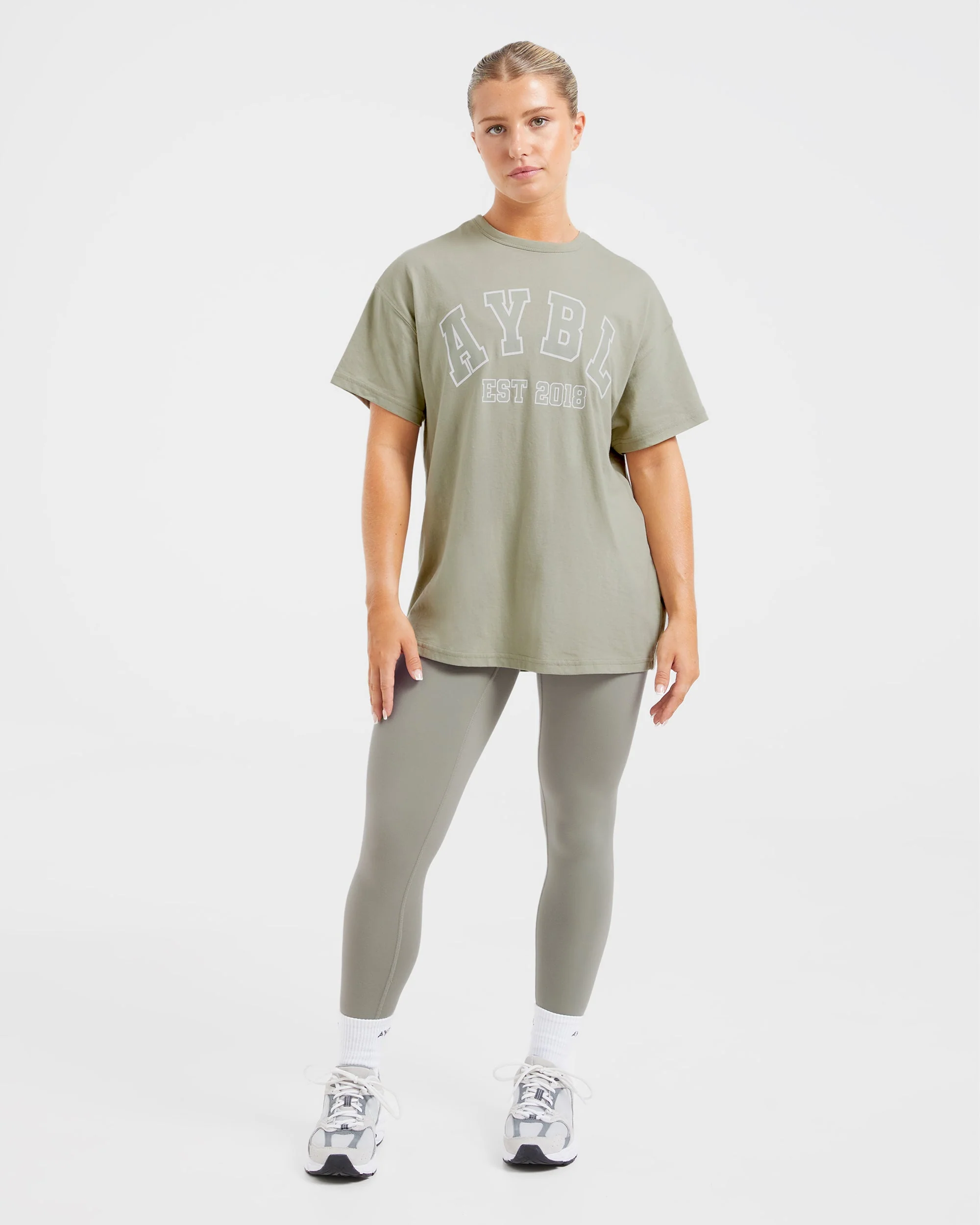 Varsity Oversized T Shirt - Olive Vert - Image 3