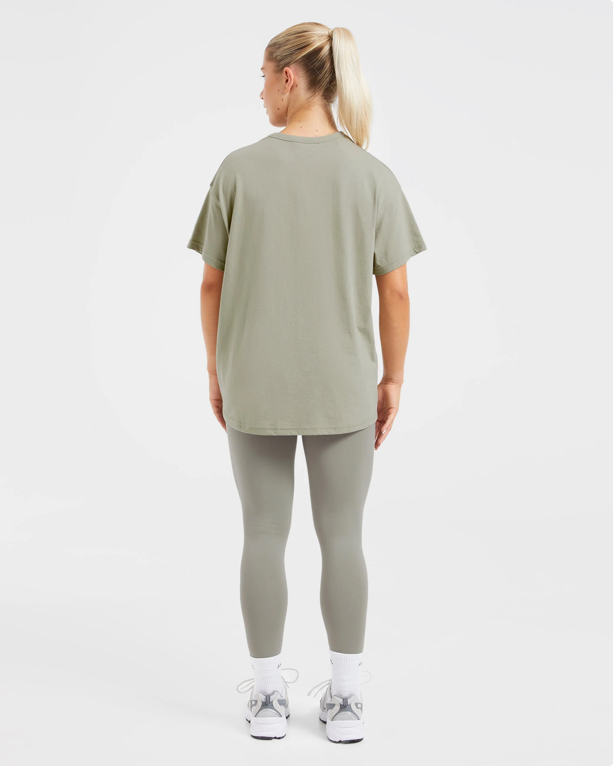 Varsity Oversized T Shirt - Olive Vert - Image 4