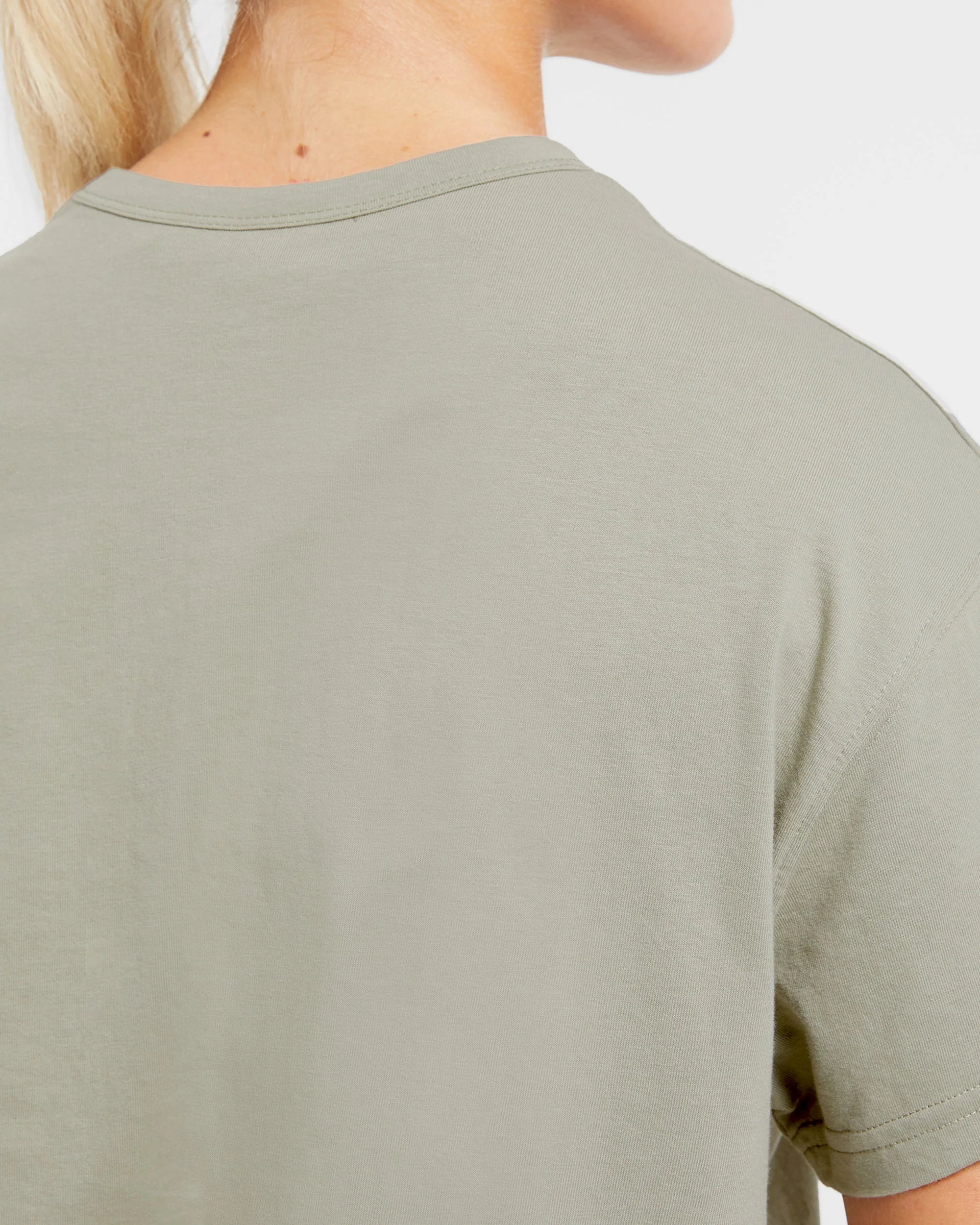 Varsity Oversized T Shirt - Olive Vert - Image 6