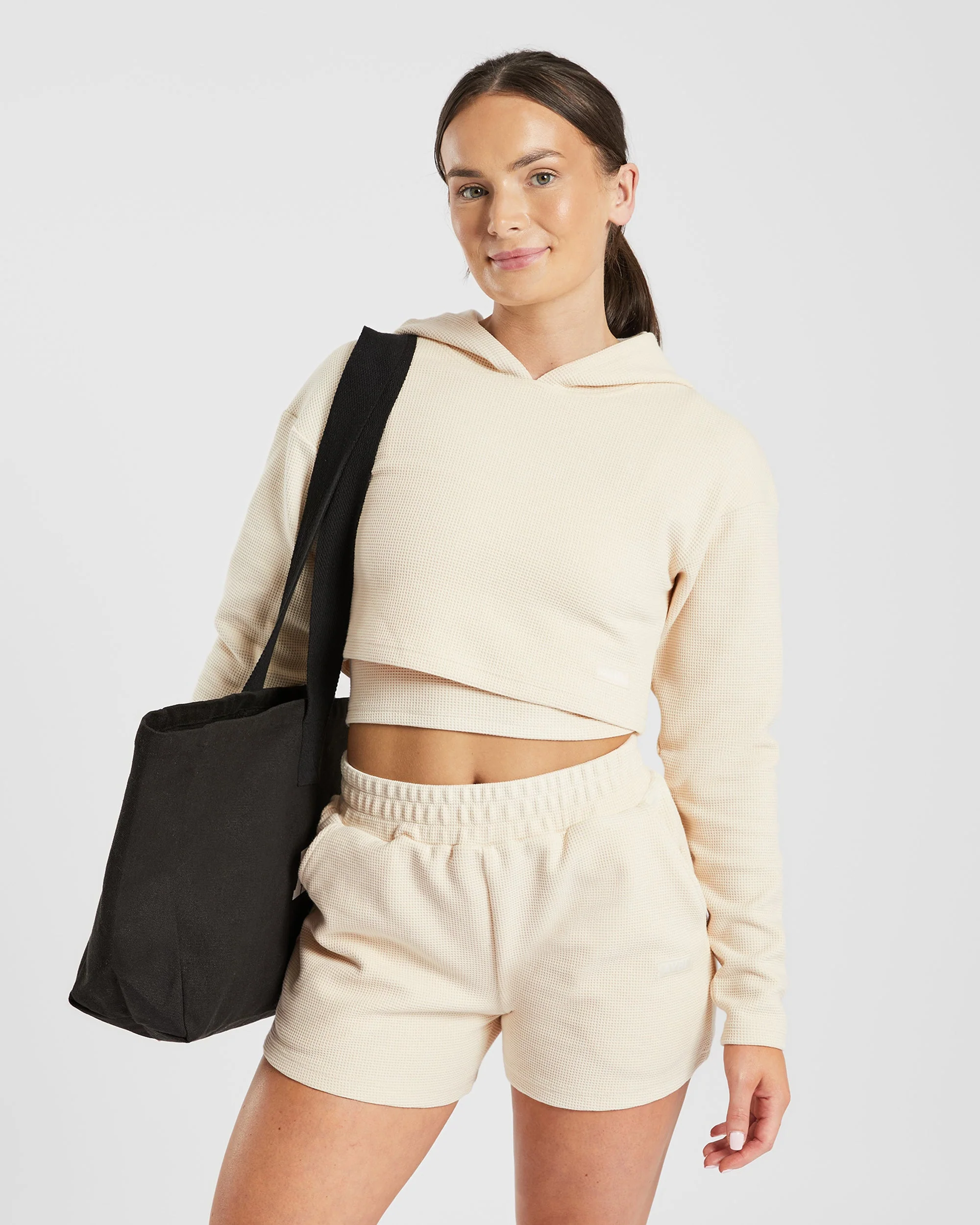 Waffle Shorts - Beige - Image 7