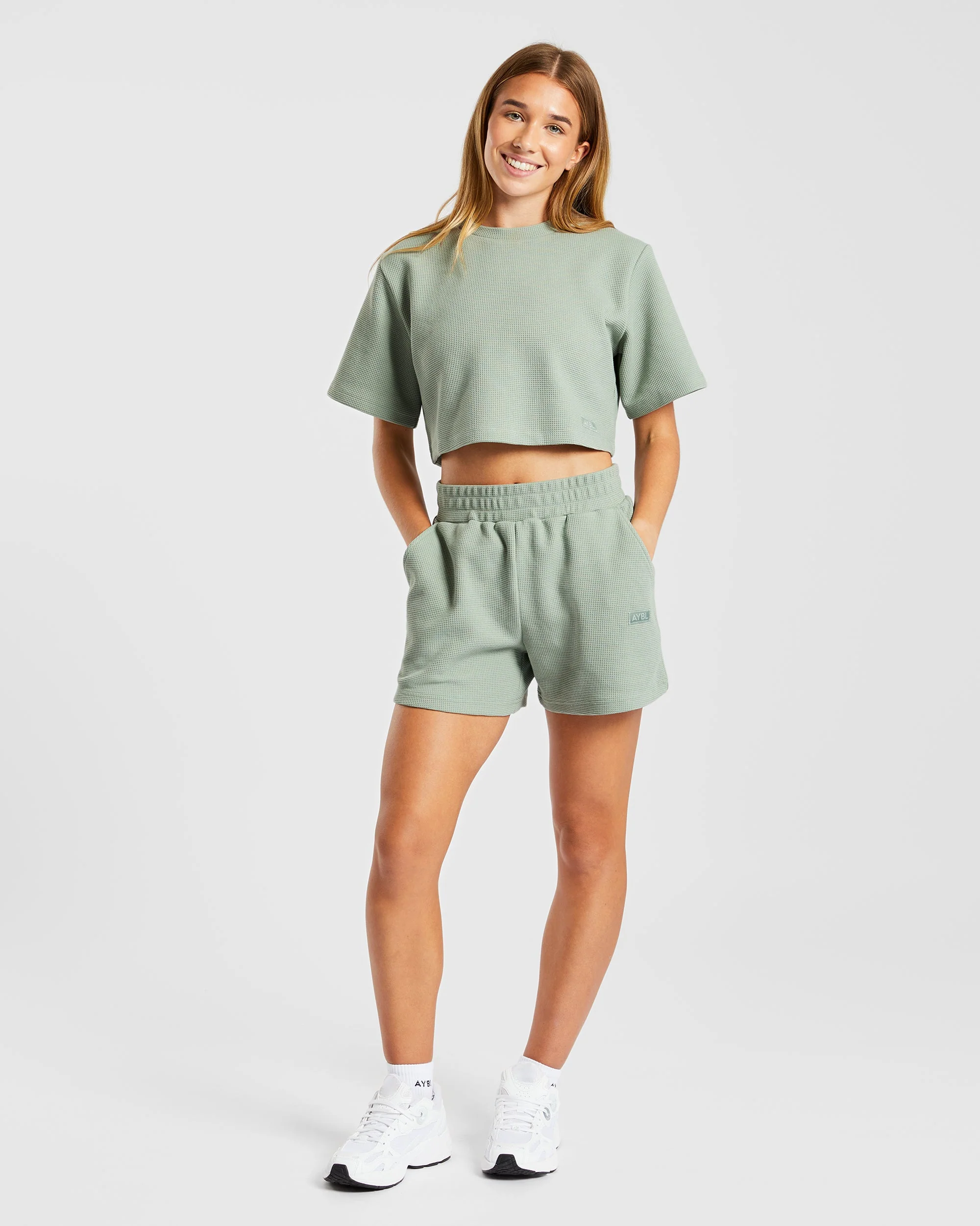 Waffle Shorts - Sage Vert - Image 3