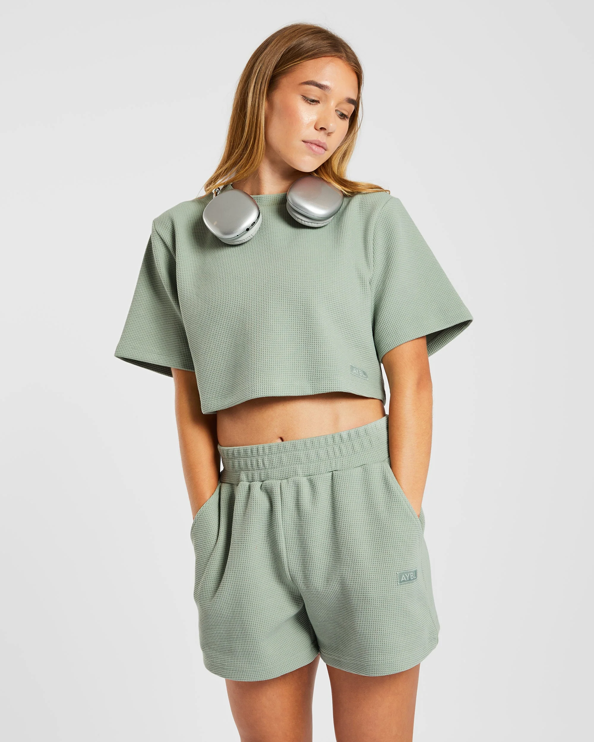 Waffle Shorts - Sage Vert - Image 7