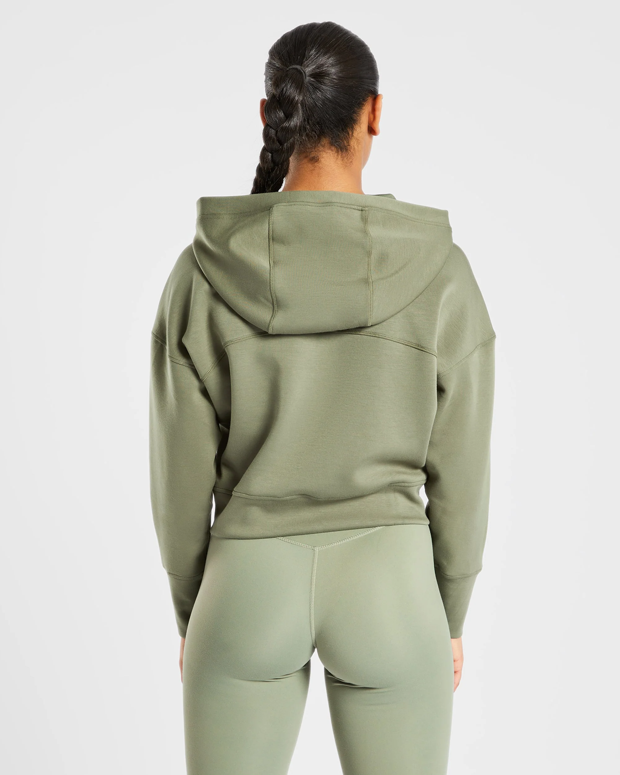 Zip Up Jacket - Khaki - Image 2