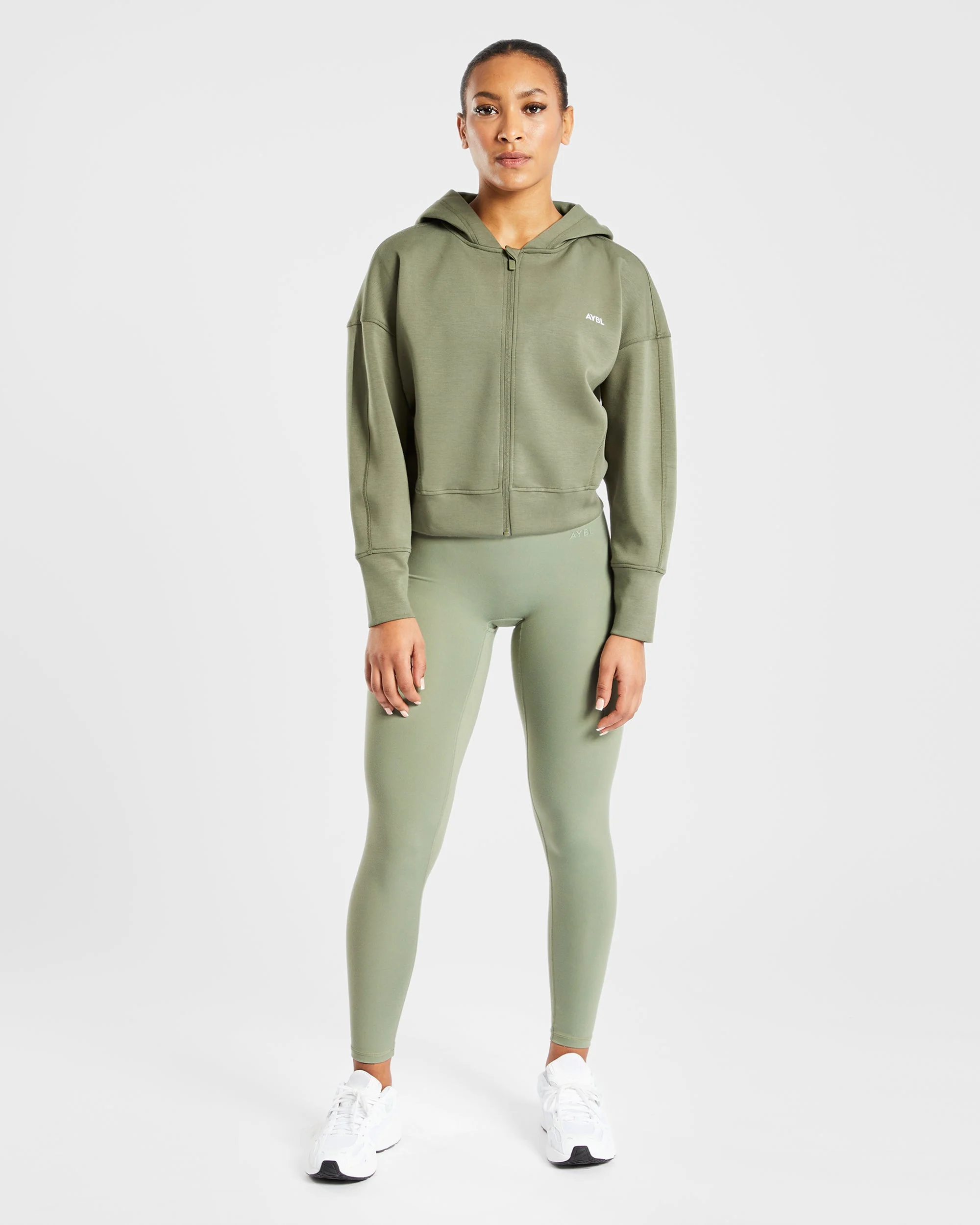 Zip Up Jacket - Khaki - Image 3