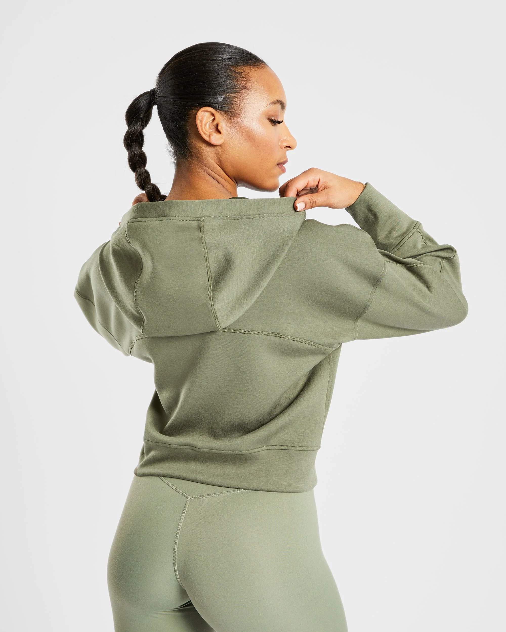 Zip Up Jacket - Khaki - Image 6
